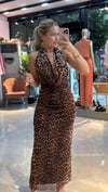 Leopar Desenli Elbise