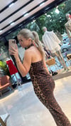 Leopar Desenli Elbise