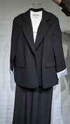 Çizgili Astarlı Ham Keten Blazer Ceket
