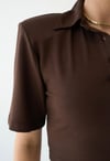 Polo Yaka Vatkalı Basic T-Shirt