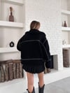Şerit Detay Peluş Mont