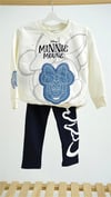 Minnie Sweat Lacivert Taytlı Kız Çocuk Takım