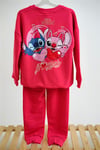 Stitch Baskılı Üç İplik Şardonsuz Kız Çocuk Takım