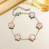 Patela Silver Pembe Yonca Bileklik