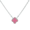 Patela Silver Pembe Yonca Kolye