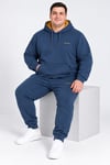Erkek 3 İplik Şardonlu Kapüşonlu Süper Battal Eşofman Takımı 6XL–9XL