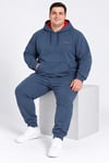 Erkek 3 İplik Şardonlu Kapüşonlu Süper Battal Eşofman Takımı 6XL–9XL