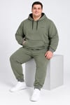 Erkek 3 İplik Şardonlu Kapüşonlu Süper Battal Eşofman Takımı 6XL–9XL