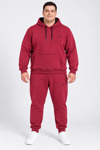 Erkek 3 İplik Şardonlu Kapüşonlu Süper Battal Eşofman Takımı 6XL–9XL