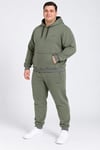 Erkek 3 İplik Şardonlu Kapüşonlu Süper Battal Eşofman Takımı 6XL–9XL