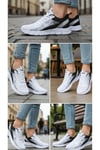 Erkek Bağcıklı Triko Spor Ayakkabı Hafif Nefes Alabilen Günlük Sneaker
