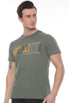 Erkek Füme Realıty Baskılı T-shirt