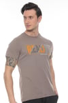 Erkek Füme Realıty Baskılı T-shirt