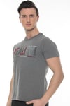 Erkek Füme Realıty Baskılı T-shirt