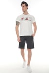 Erkek Füme Realıty Baskılı T-shirt