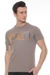 Erkek Füme Realıty Baskılı T-shirt