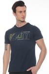 Erkek Füme Realıty Baskılı T-shirt