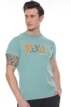 Erkek Füme Realıty Baskılı T-shirt