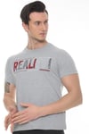Erkek Füme Realıty Baskılı T-shirt