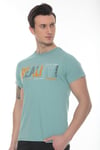 Erkek Füme Realıty Baskılı T-shirt