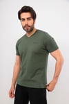Erkek Gri V Yaka T-shirt