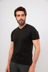Erkek Gri V Yaka T-shirt