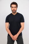 Erkek Gri V Yaka T-shirt