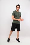 Erkek Gri V Yaka T-shirt