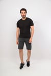 Erkek Gri V Yaka T-shirt