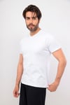 Erkek Gri V Yaka T-shirt