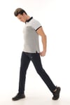 Erkek GriMelanj Polo Yaka T-shirt Takım