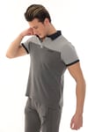 Erkek GriMelanj Polo Yaka T-shirt Takım
