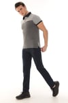 Erkek GriMelanj Polo Yaka T-shirt Takım