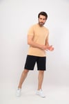 Erkek Haki Siyah Bisiklet Yaka Tshirt Şort Cep Fermuarlı Alt Üst Takım