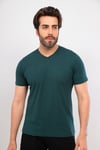 Erkek Haki Siyah V Yaka Tshirt Şort Cep Fermuarlı Alt Üst Takım
