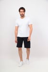 Erkek Haki Siyah V Yaka Tshirt Şort Cep Fermuarlı Alt Üst Takım