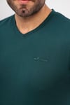 Erkek Haki Siyah V Yaka Tshirt Şort Cep Fermuarlı Alt Üst Takım