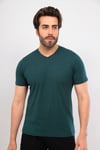 Erkek Haki Siyah V Yaka Tshirt Şort Cep Fermuarlı Alt Üst Takım