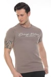 Erkek Lacivert Enough Believe Yazılı T-shirt