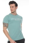 Erkek Lacivert Enough Believe Yazılı T-shirt