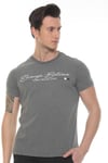 Erkek Lacivert Enough Believe Yazılı T-shirt