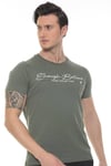 Erkek Lacivert Enough Believe Yazılı T-shirt