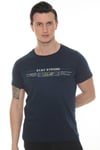 Erkek Lacivert Stay Strong Baskılı  T-shirt
