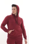 Erkek Royal Hardal 3 İplik Kapüşonlu Sweat Üst