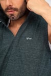 Erkek Yeşil 3'lü Kapşonlu Kısa kol Atletli  T-shirt Takım