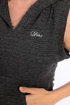 Kadın Turuncu Paça Fermuar Detaylı T-shirt Kapşonlu 3'lü  Takım