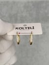 Kolyeli new1 küpe (14 ayar altın rengi)