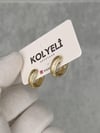 Kolyeli new10 küpe (14 ayar altın rengi)