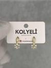 Kolyeli new17 küpe (14 ayar altın rengi)