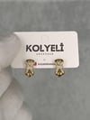 Kolyeli new18 küpe (14 ayar altın rengi)